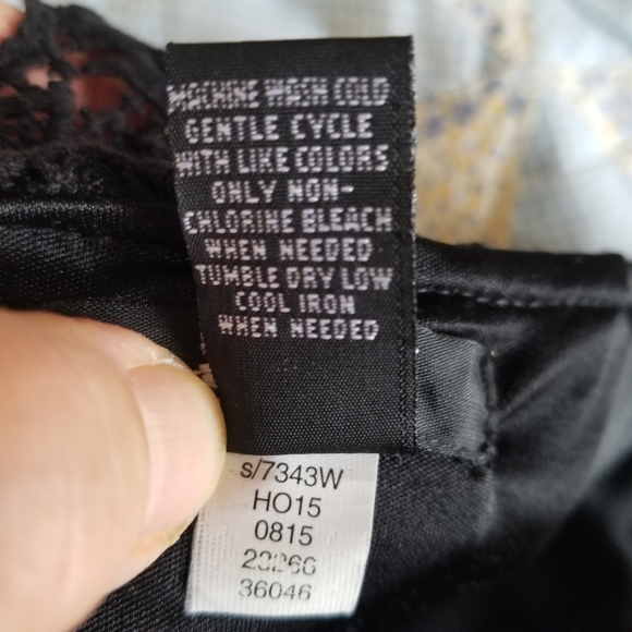 Alfani Woman Tunic 1X black lace sheer lined Open Back Feminine - Picture 3 of 10